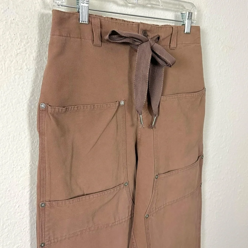 Free People Hayden Pull On Pants in Brownie Size XS NEW Cargo Bohemian Neutral